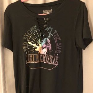 Jimi Hendrix lace up tee
